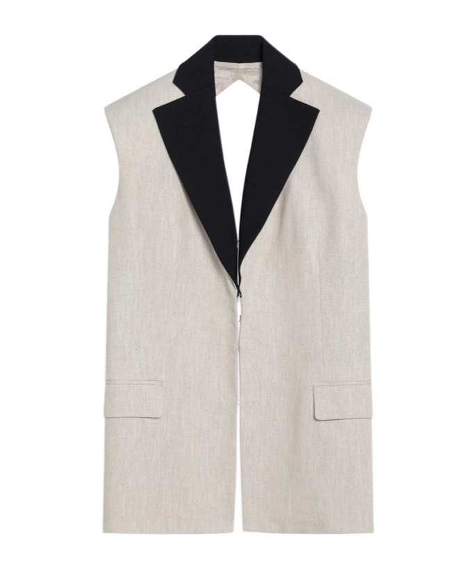 Shop Erika Cavallini Waistcoat With Open Back In White