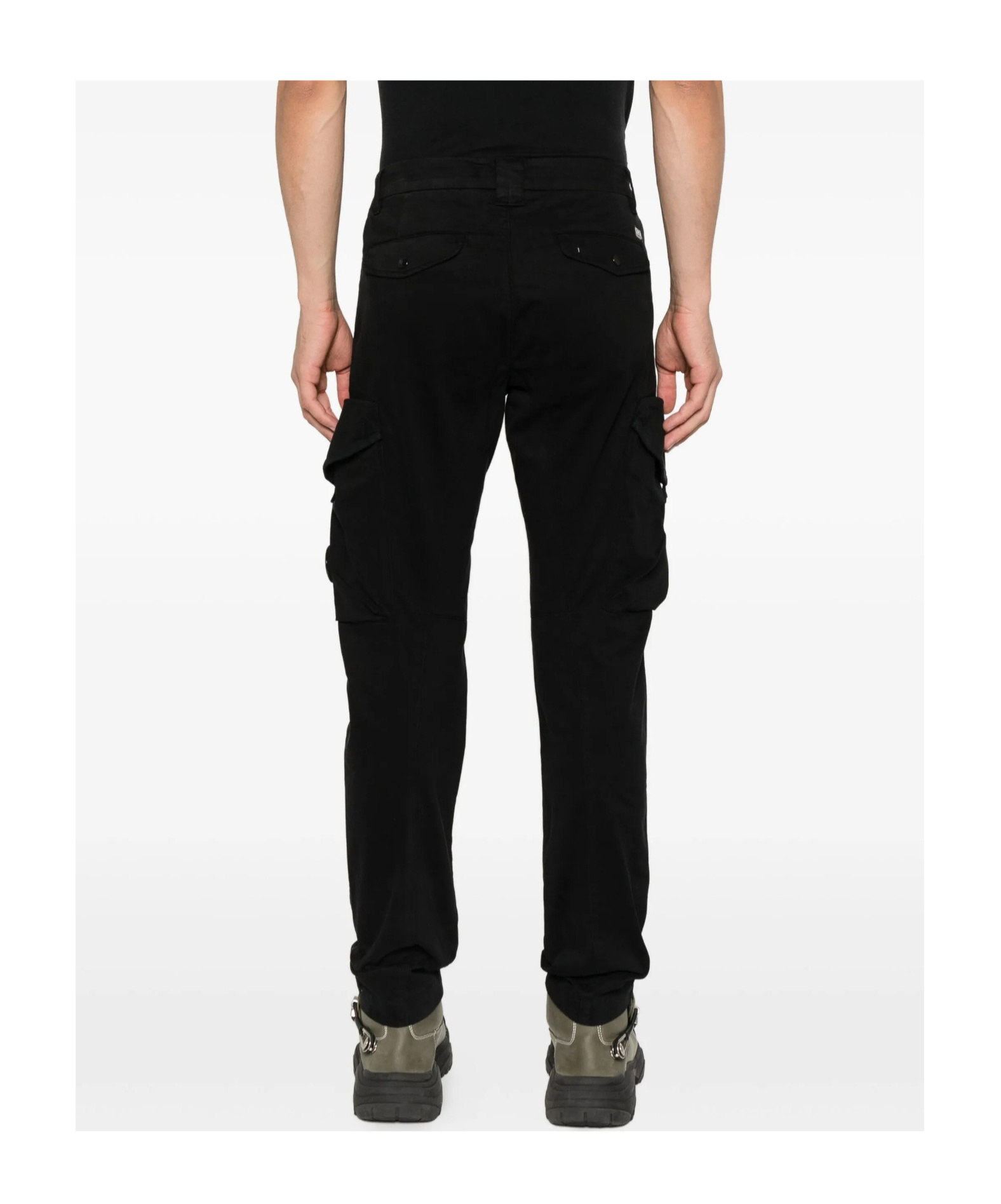 C.p. Company Cp Company Cargo Pant In Stretch Satin In Black