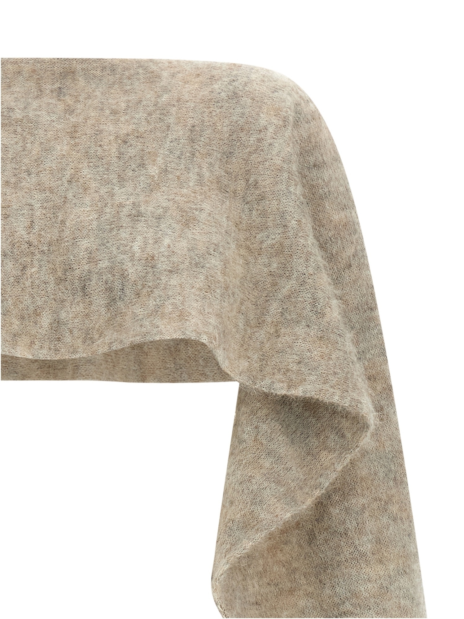 Moschino Gauze Mohair Blend Cape In Green