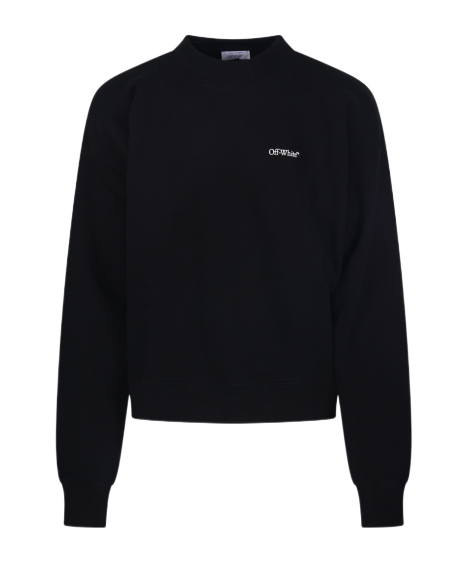 Off-white Men's Cotton Crew-neck Sweatshirt In Black