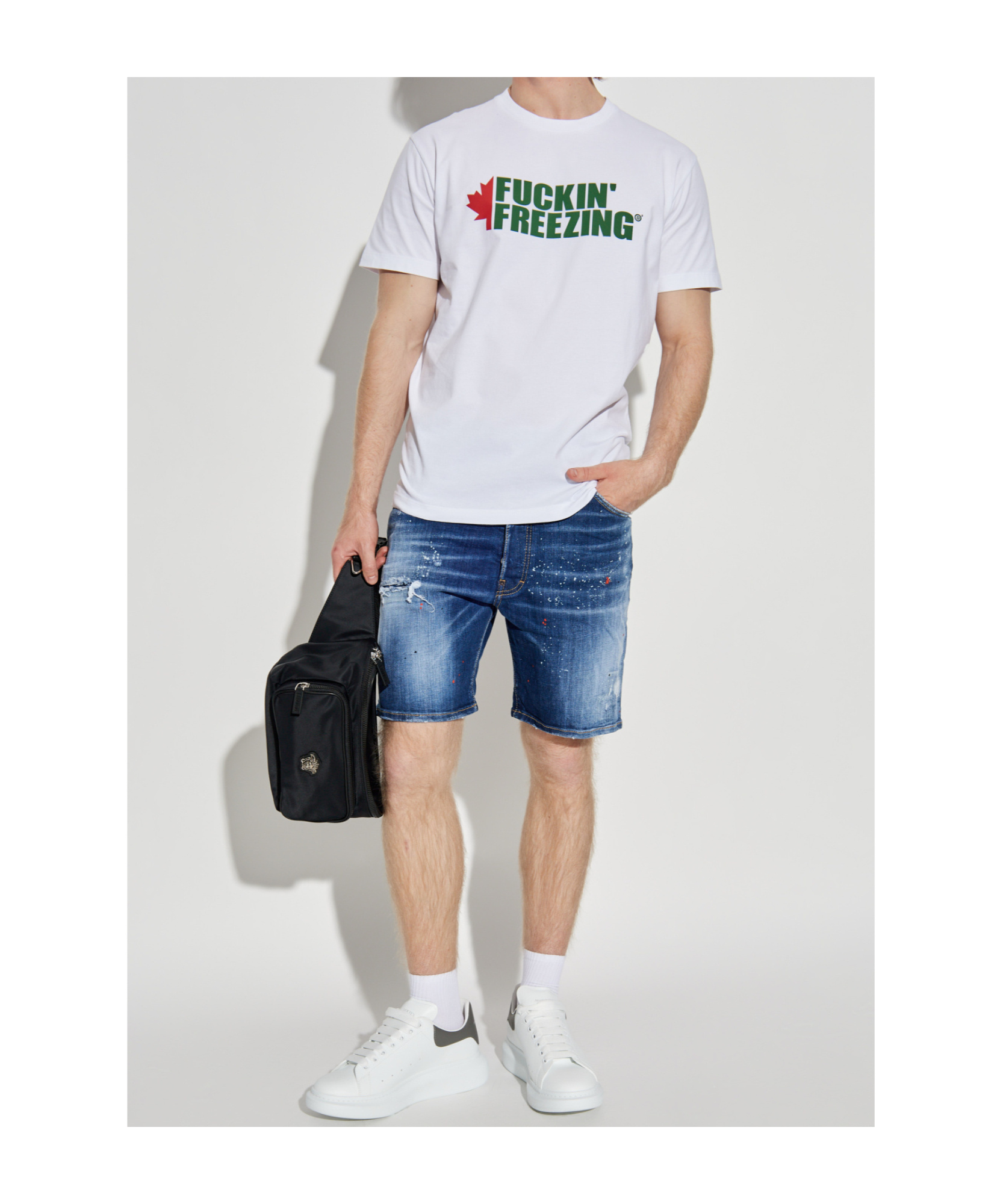 Dsquared2 Cropped Jeans With Paint Splatters