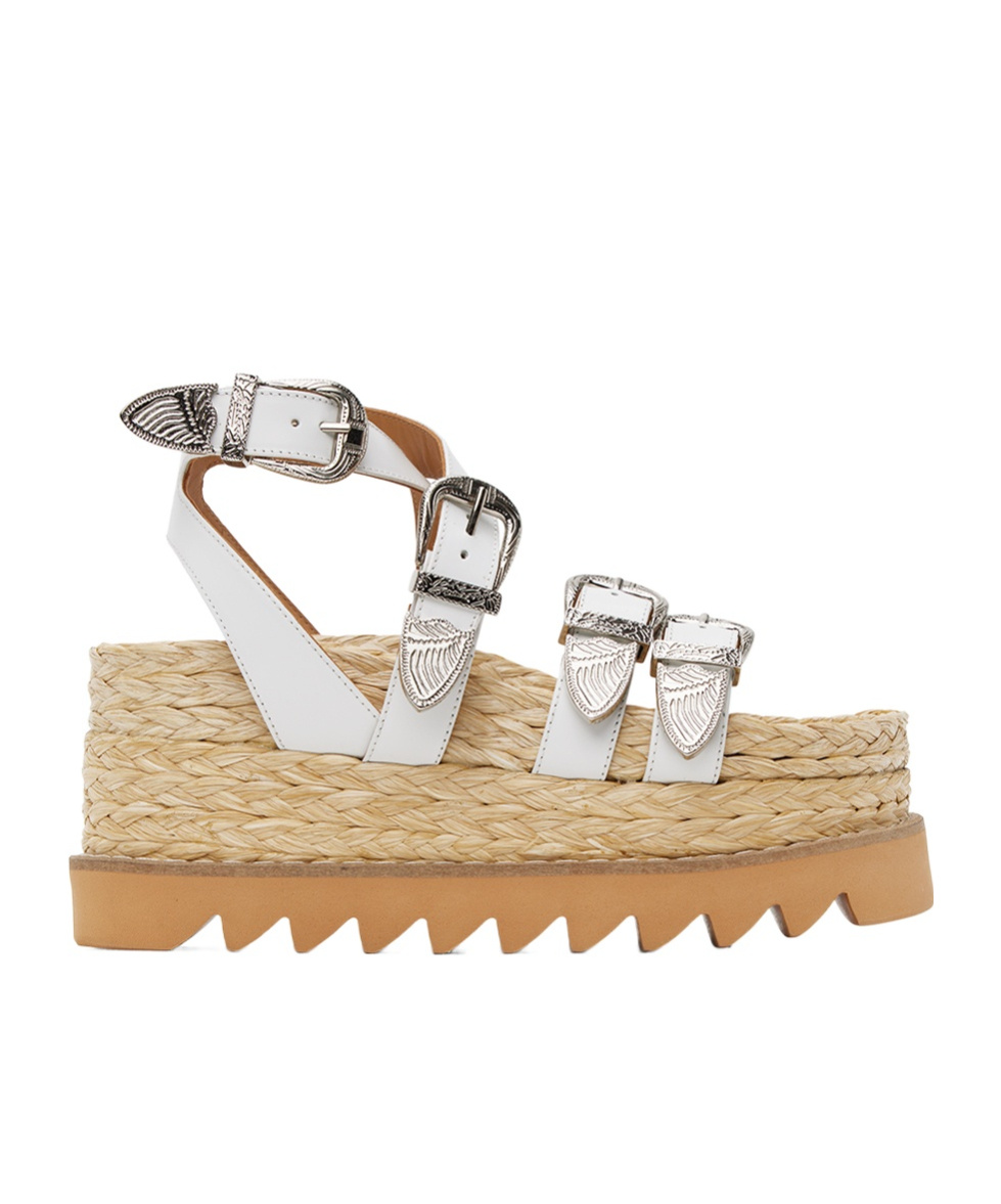 Toga Open-toed Pin-button High-heeled Sandals In Nude
