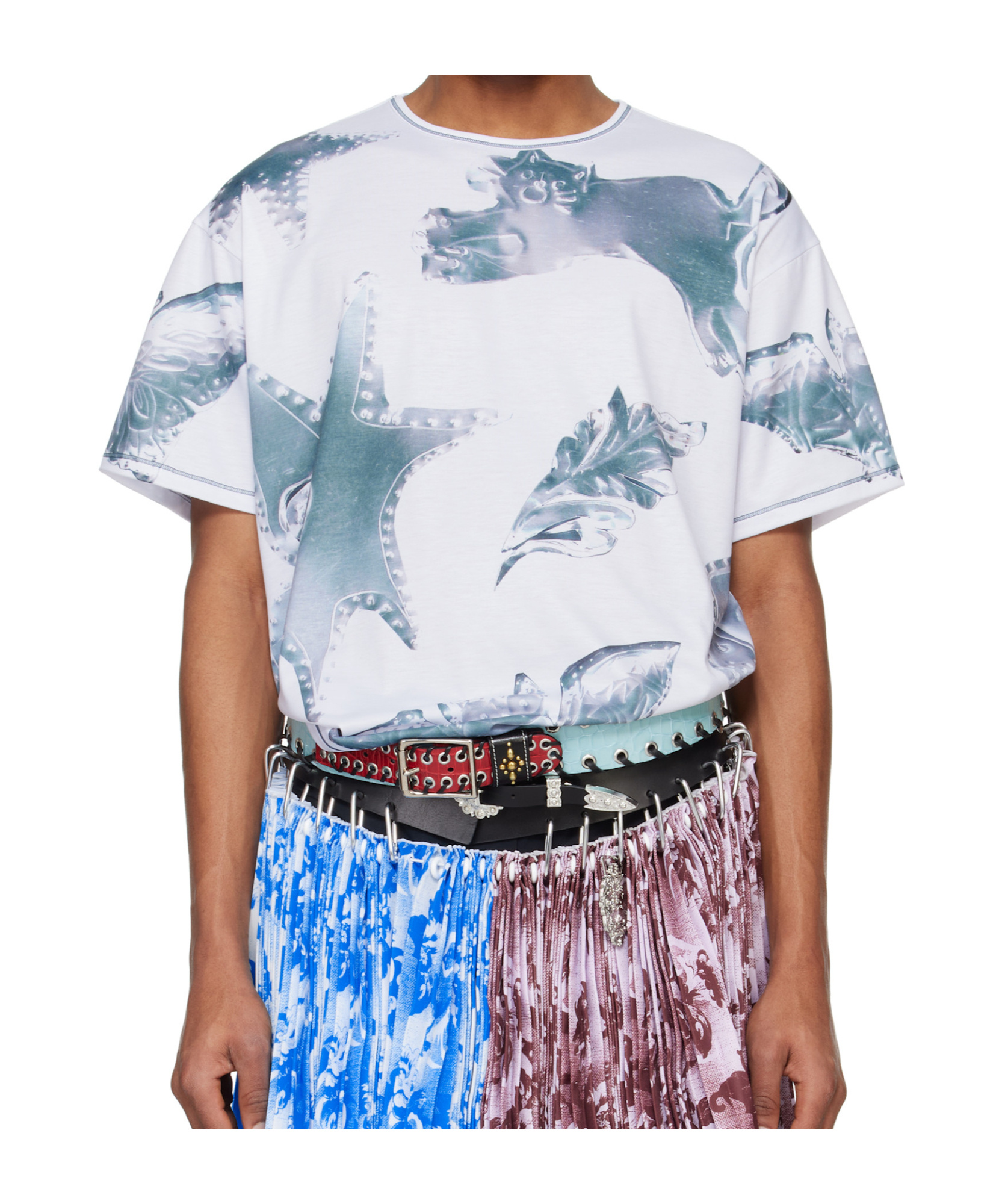 Chopova Lowena Zoom Spur Oversized Short Sleeve T-shirt In Multicolor