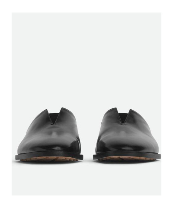 Bottega Veneta Womens Black Cha Cha Closed-back Leather Slipper Eur 37 / 4 Uk In Black