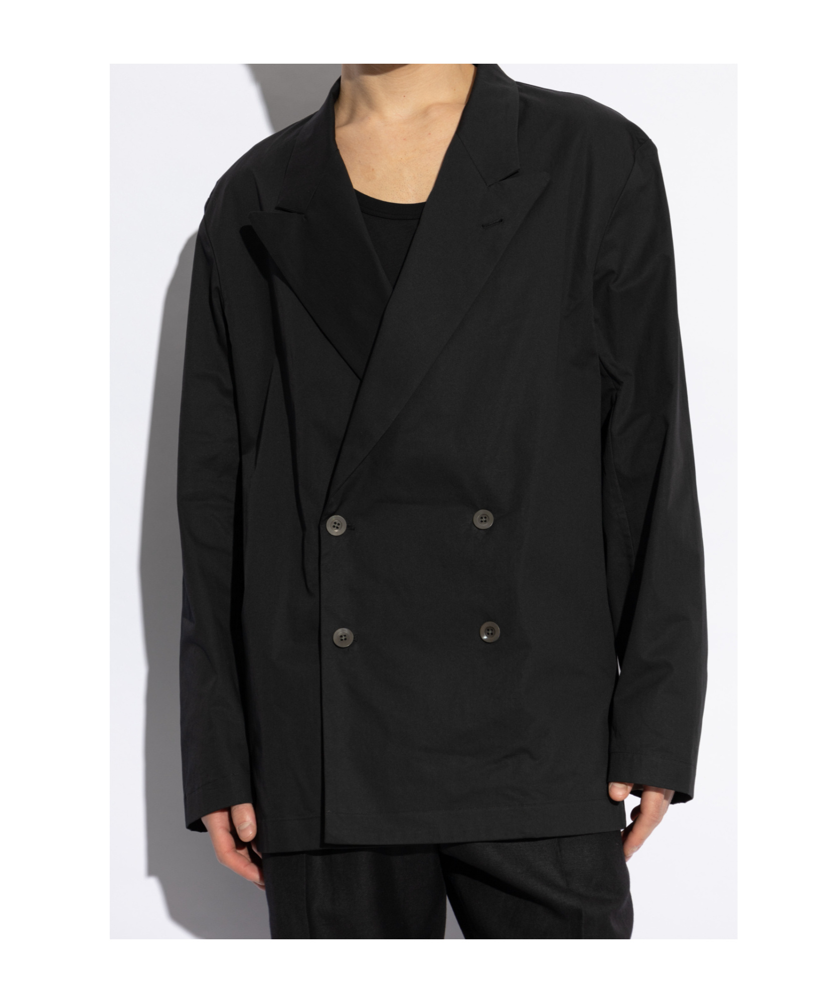 Dries Van Noten Long-sleeved Suit Coat In Black