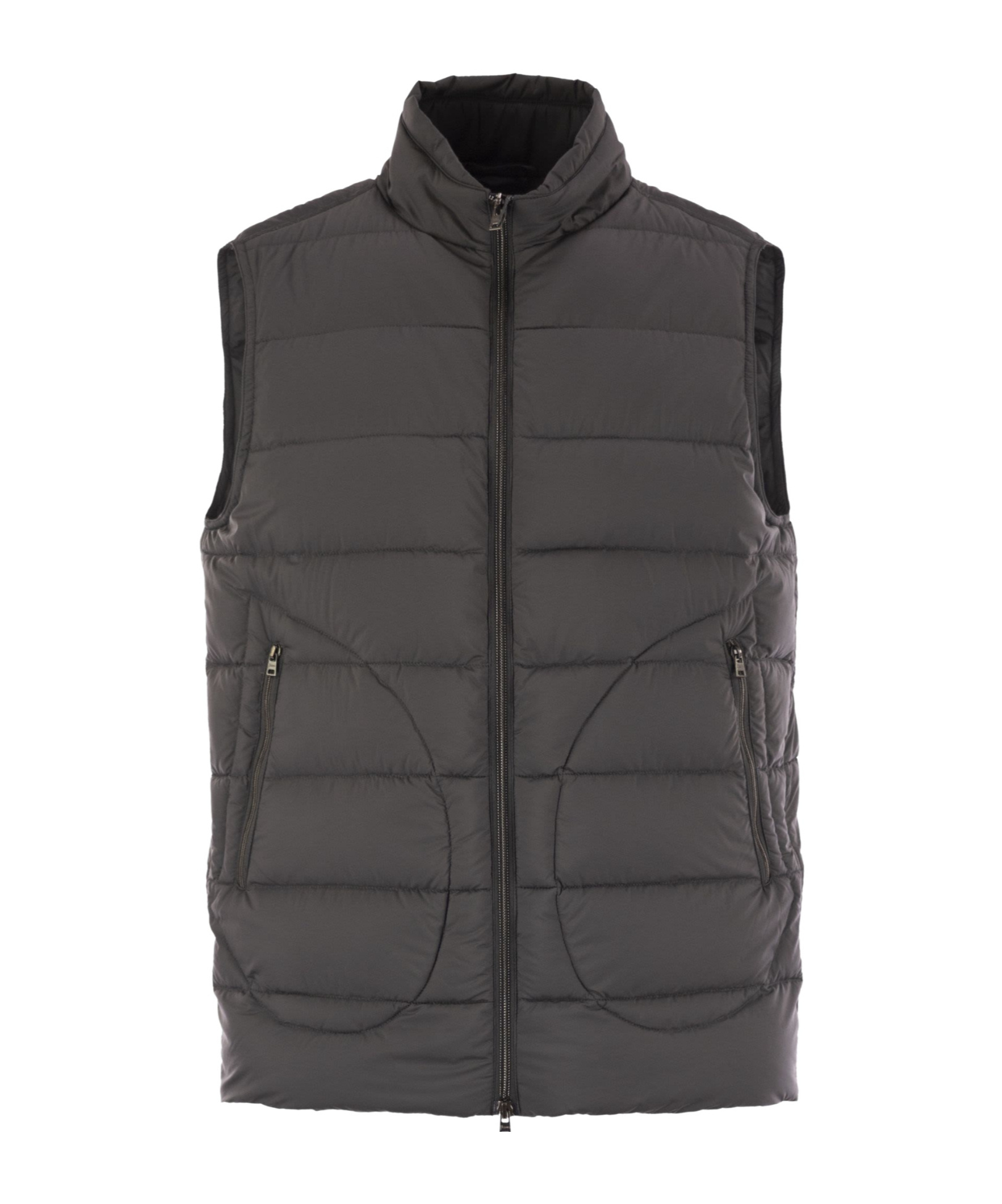 Herno Quilted Vest-style Down Jacket In Black