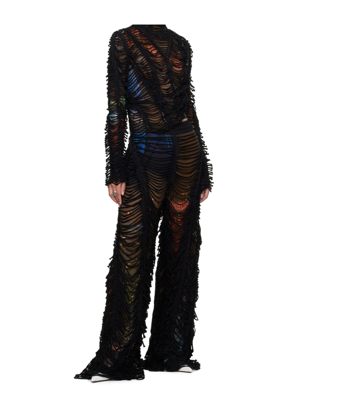 Jean Paul Gaultier Brown Shayne Oliver Edition 'the Slashed City' Lounge Pants