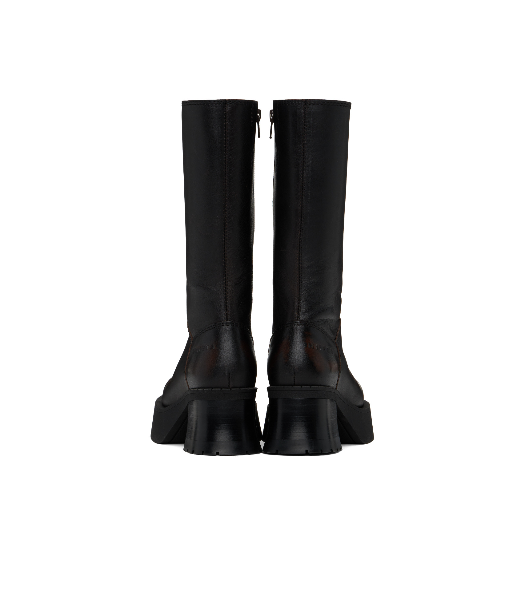 Miista High-heeled Short Boots In Black