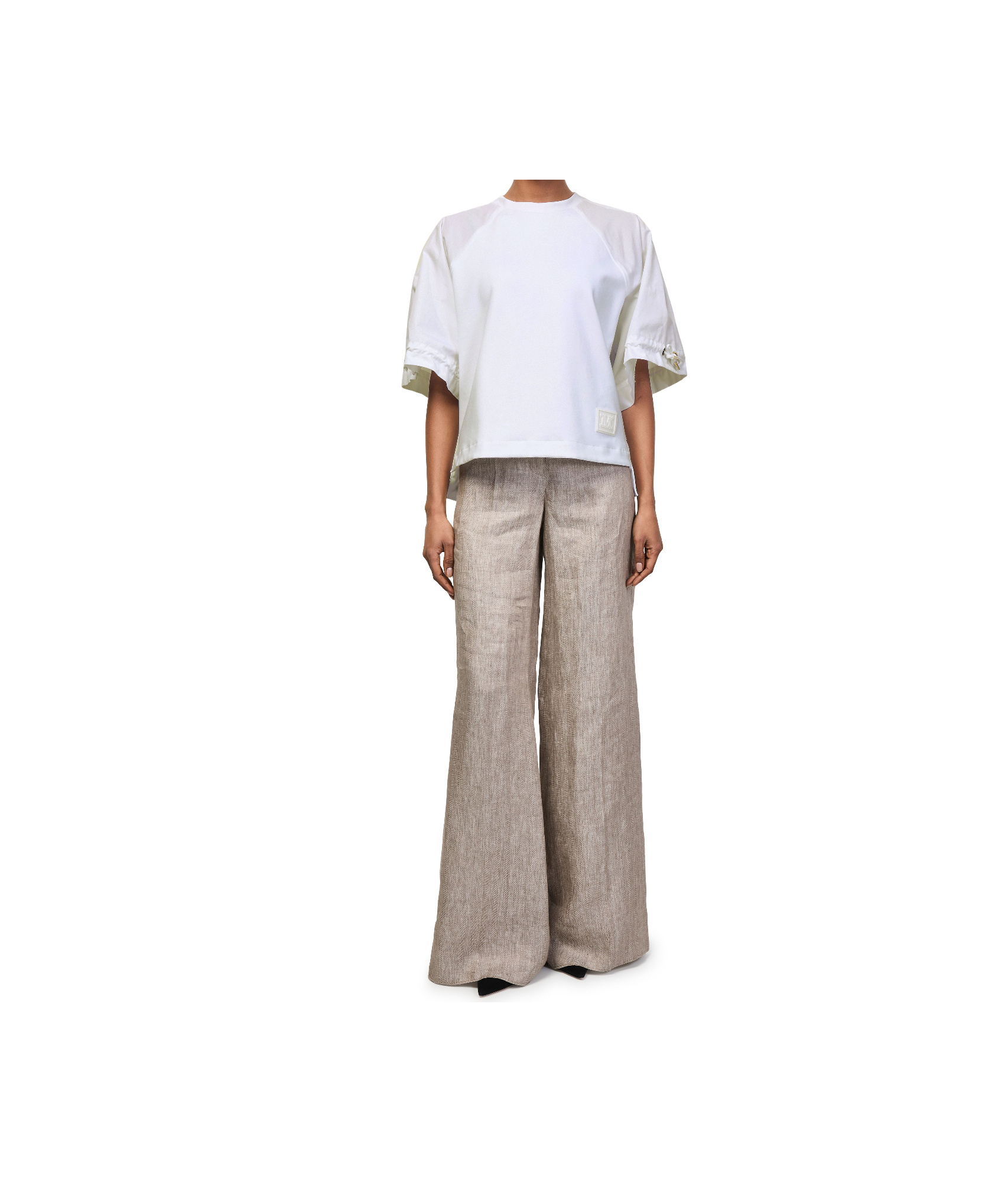 Max Mara Puff-sleeve Blouse In White