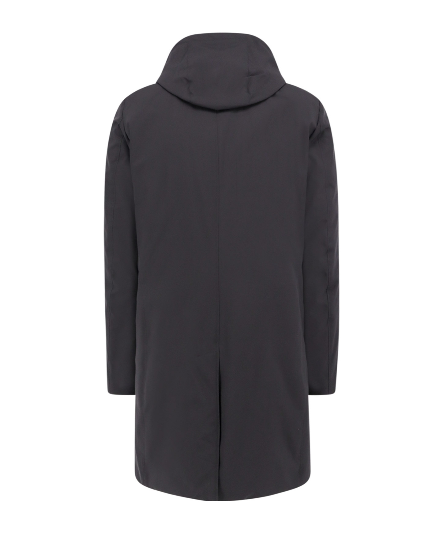 Moorer Technical Fabric Coat In Black