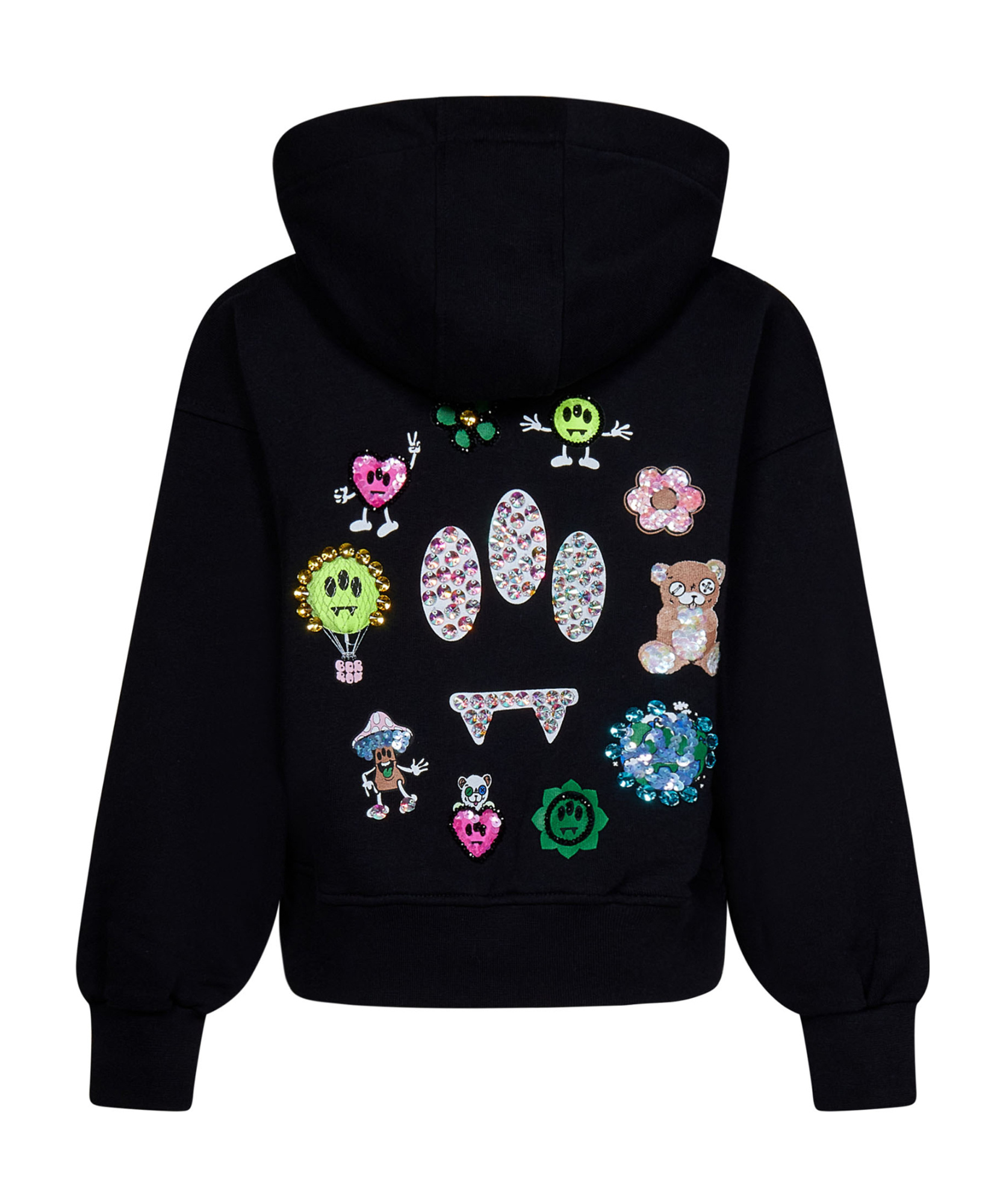 Barrow Logo-print Cotton Hoodie In Black