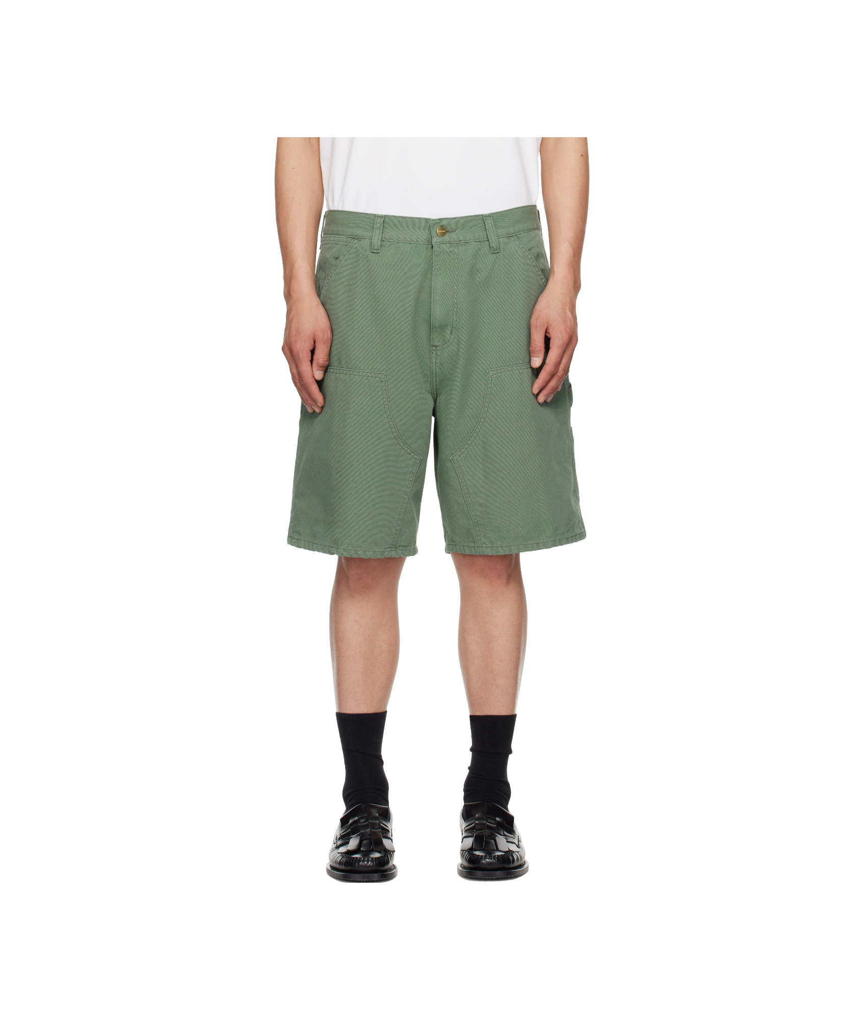 Carhartt Double Knee Bermuda And Short Green In Green