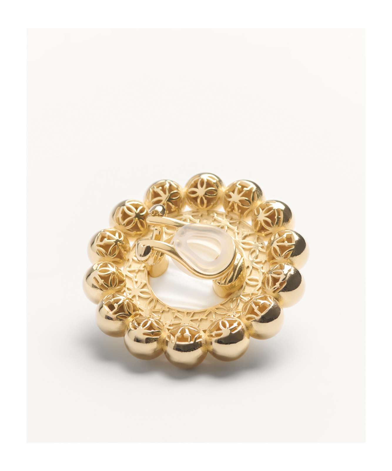Valentino Logo Earrings In Yellow