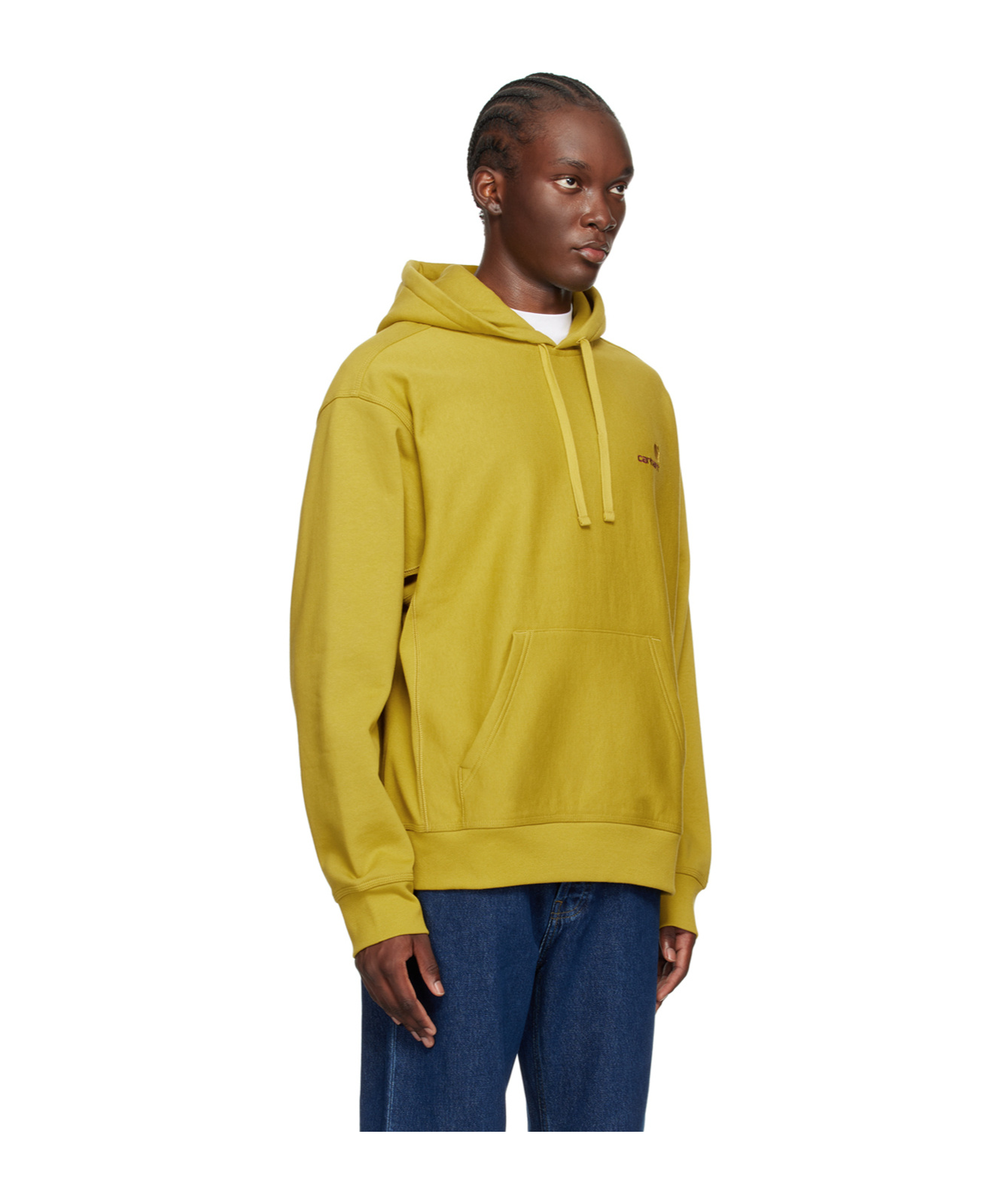 Carhartt Long-sleeved Hooded Hoodie In Yellow