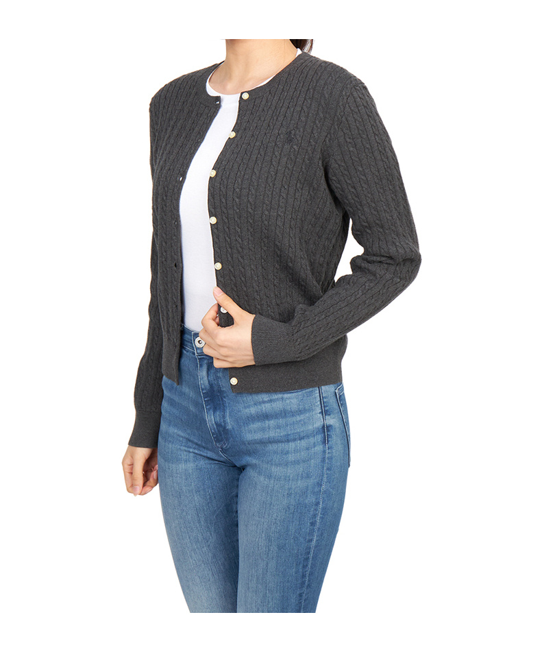 Polo Ralph Lauren Cable-knit Cardigan In Black