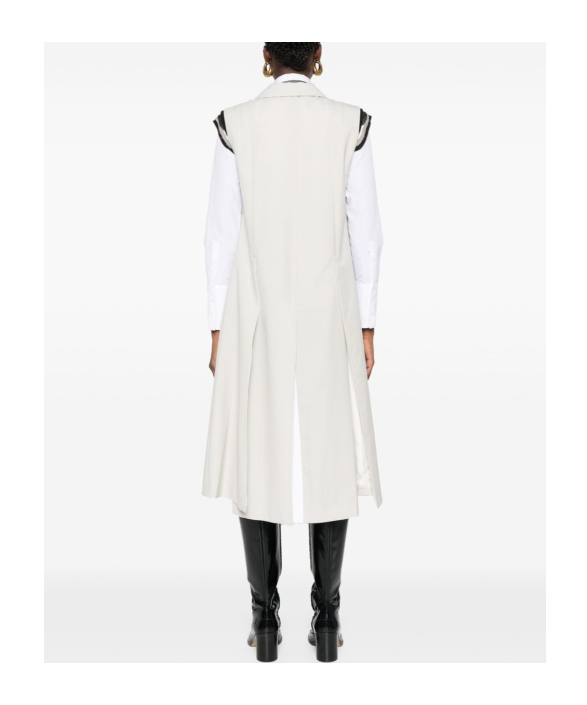 SACAI SLEEVELESS COAT