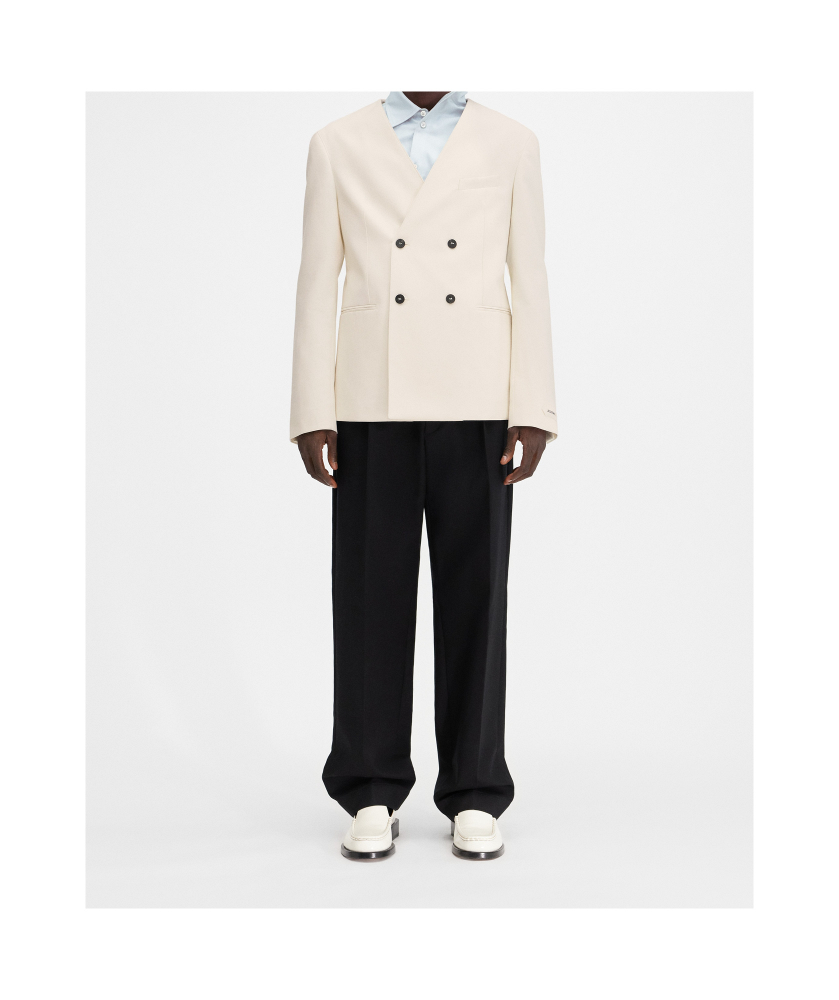 Jacquemus The Marino Double-breasted Blazer In White