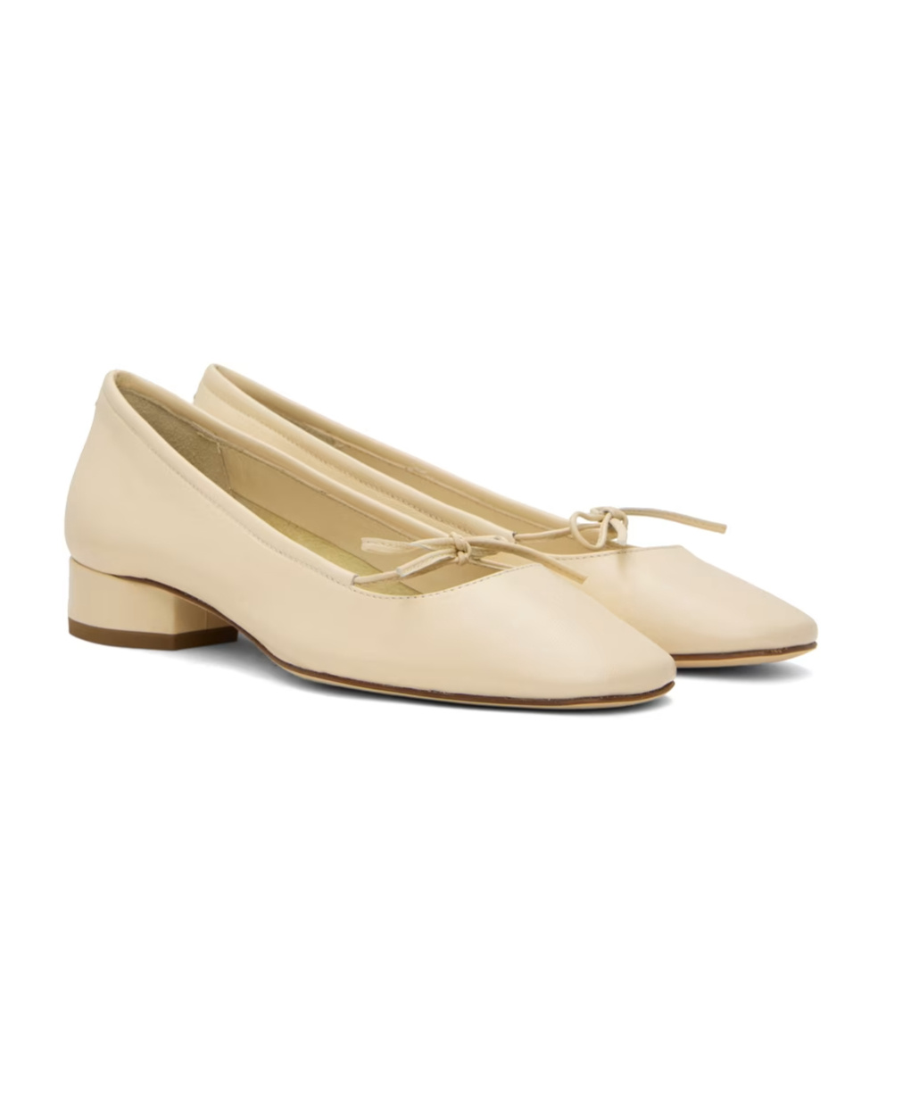 Aeyde Low-heeled Ballet Shoes In Nude