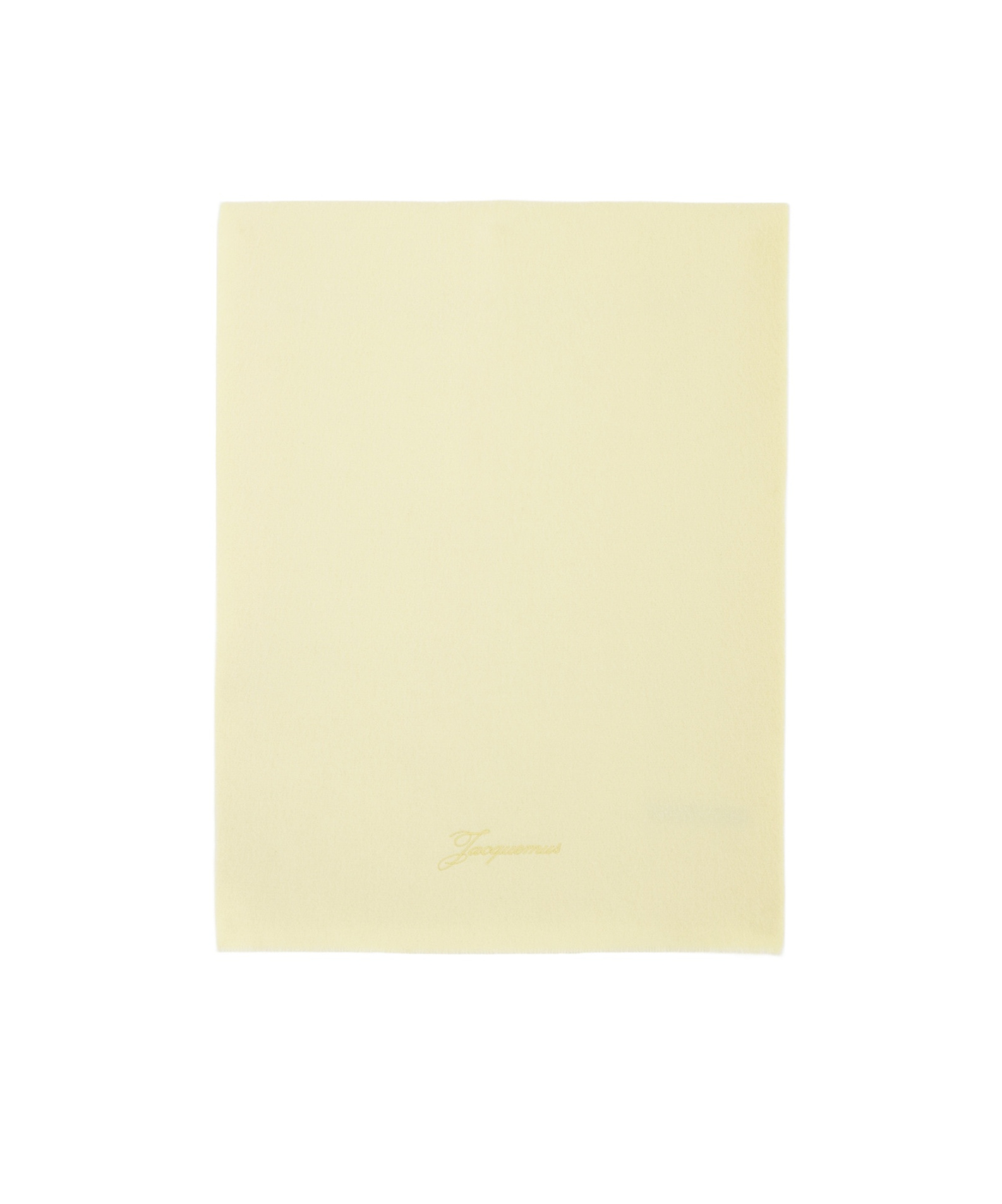 Jacquemus Le Tailleur Logo Embroidered Scarf In Yellow