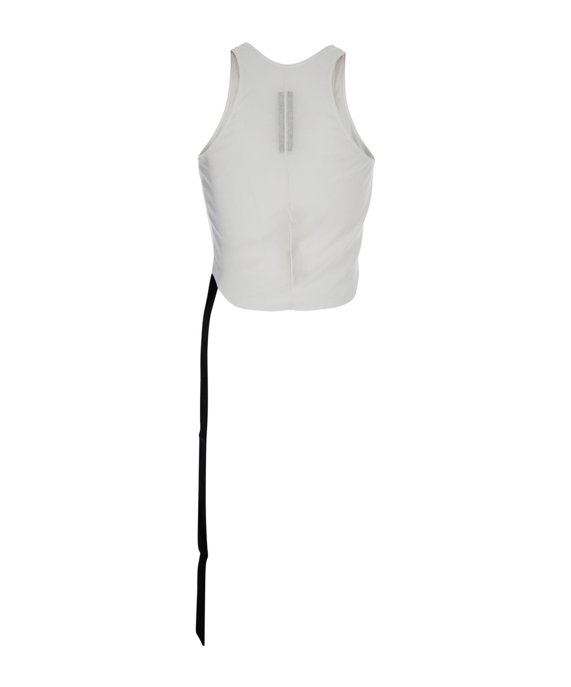 Rick Owens Drkshdw White Racerback Top With Oversize Band In White
