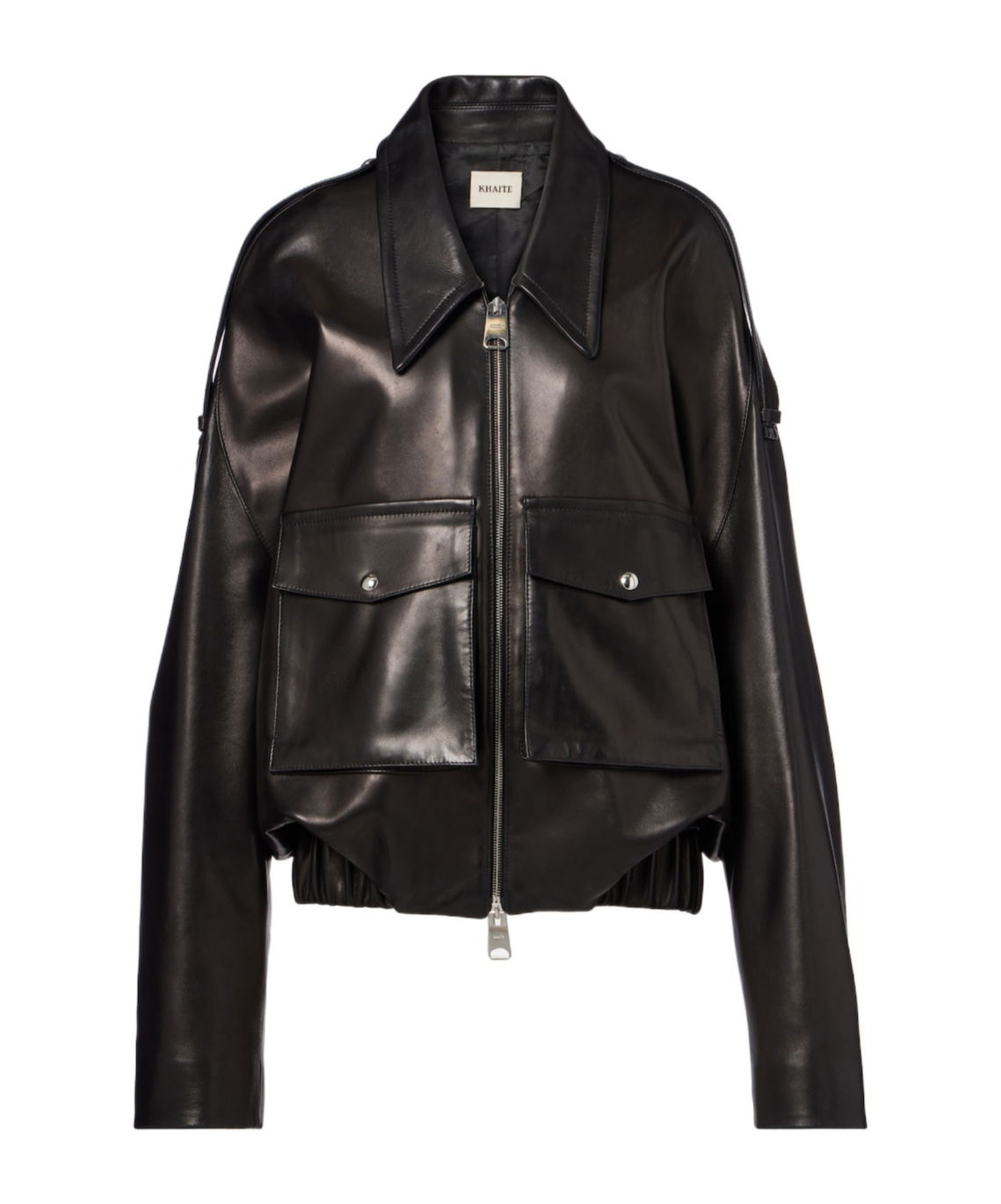 Khaite Owey Leather Jacket In Brown