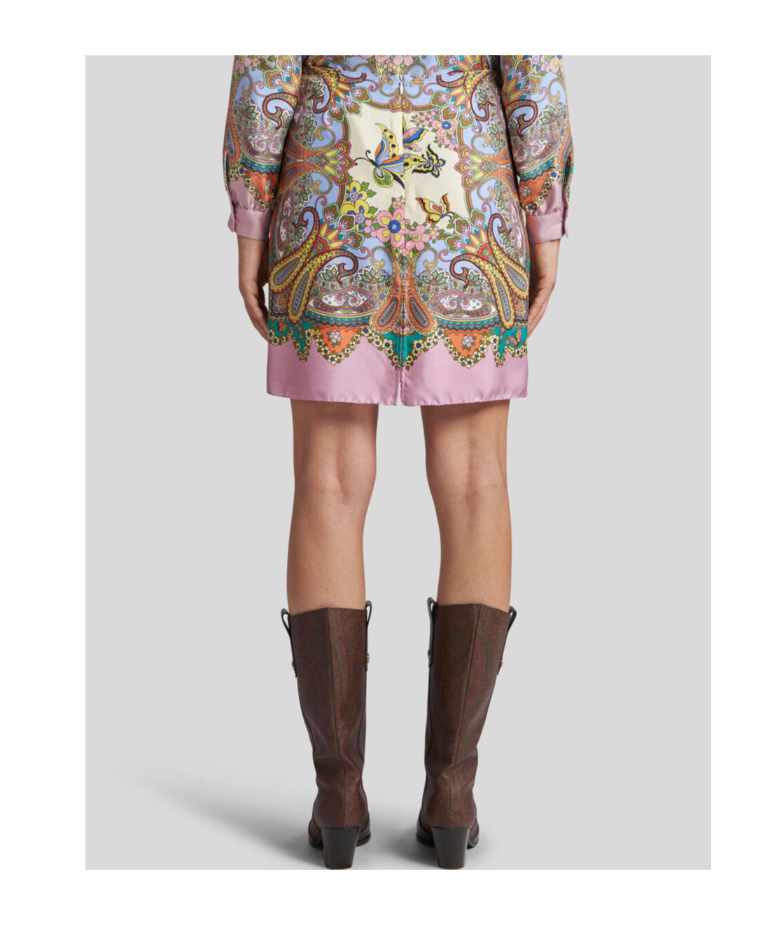 Etro Silk Twill Mini Skirt