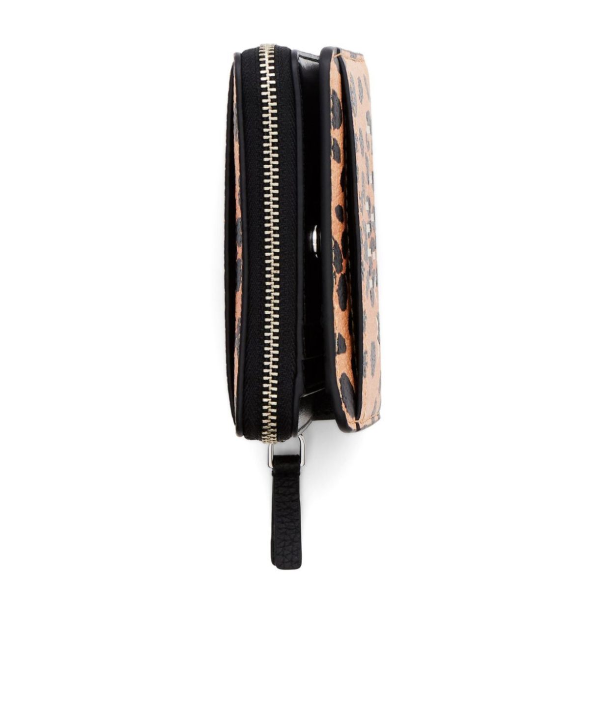 Marc Jacobs The Cheetah Leather Mini Compact Wallet In Nude