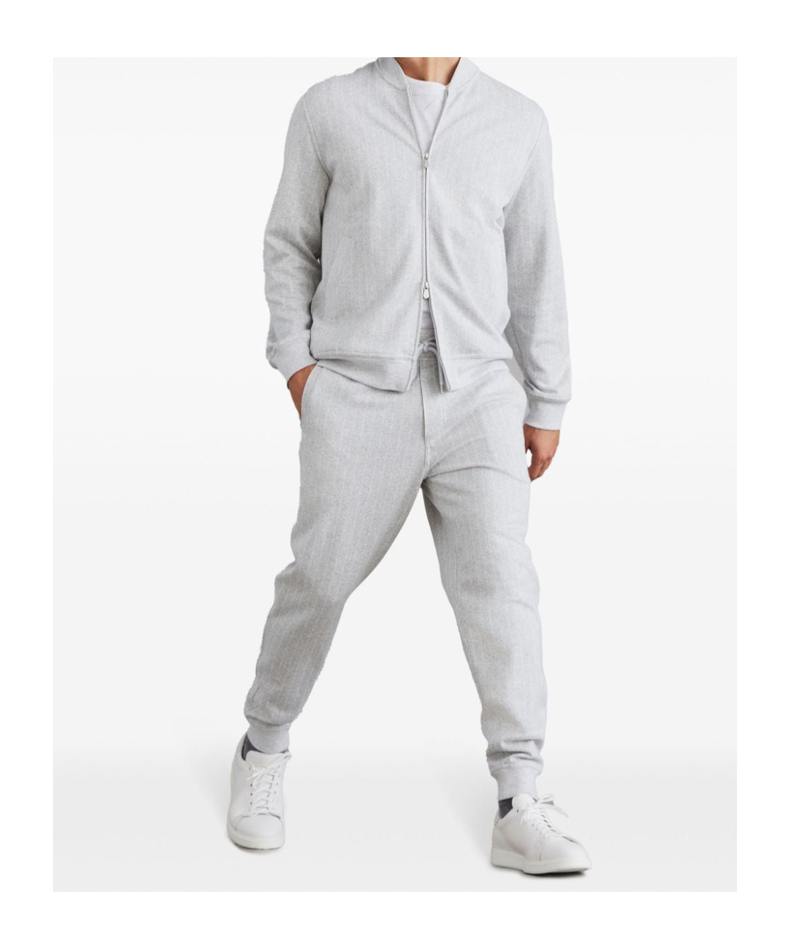 Brunello Cucinelli Striped Track Pants In White