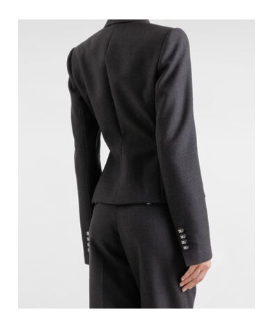 Dolce & Gabbana Double-breasted Dolce Jacket With Dg-branded Buttons In Black