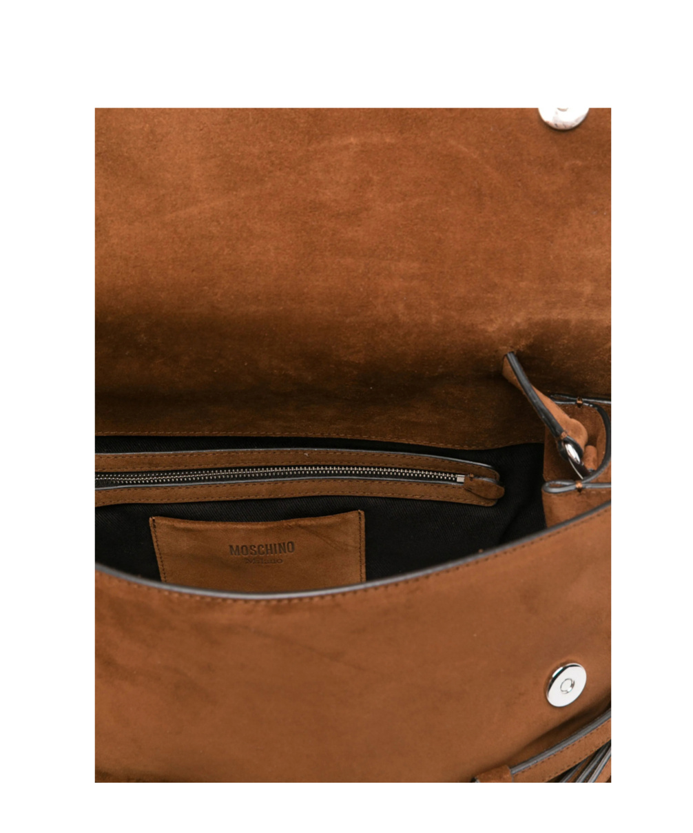 Moschino Single Handle Tote Bag In Brown
