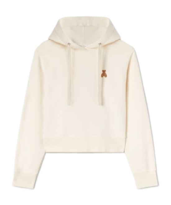 Palm Angels White Bear In Mind Hoodie In White