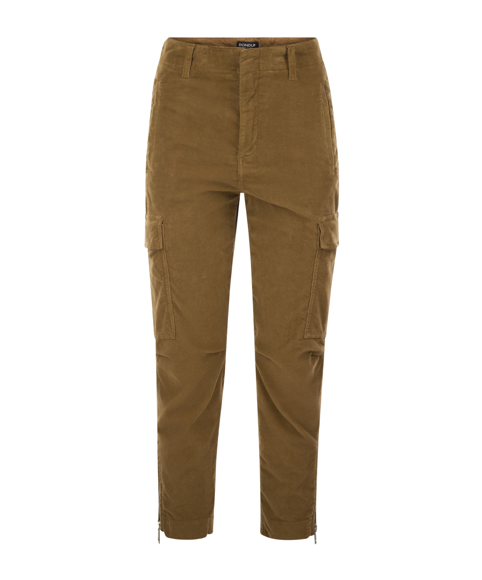 Dondup Logo Detail Cargo Trousers In Brown