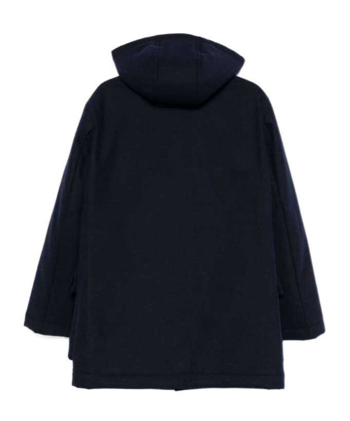 Hugo Boss Flannel Padded Coat In Black