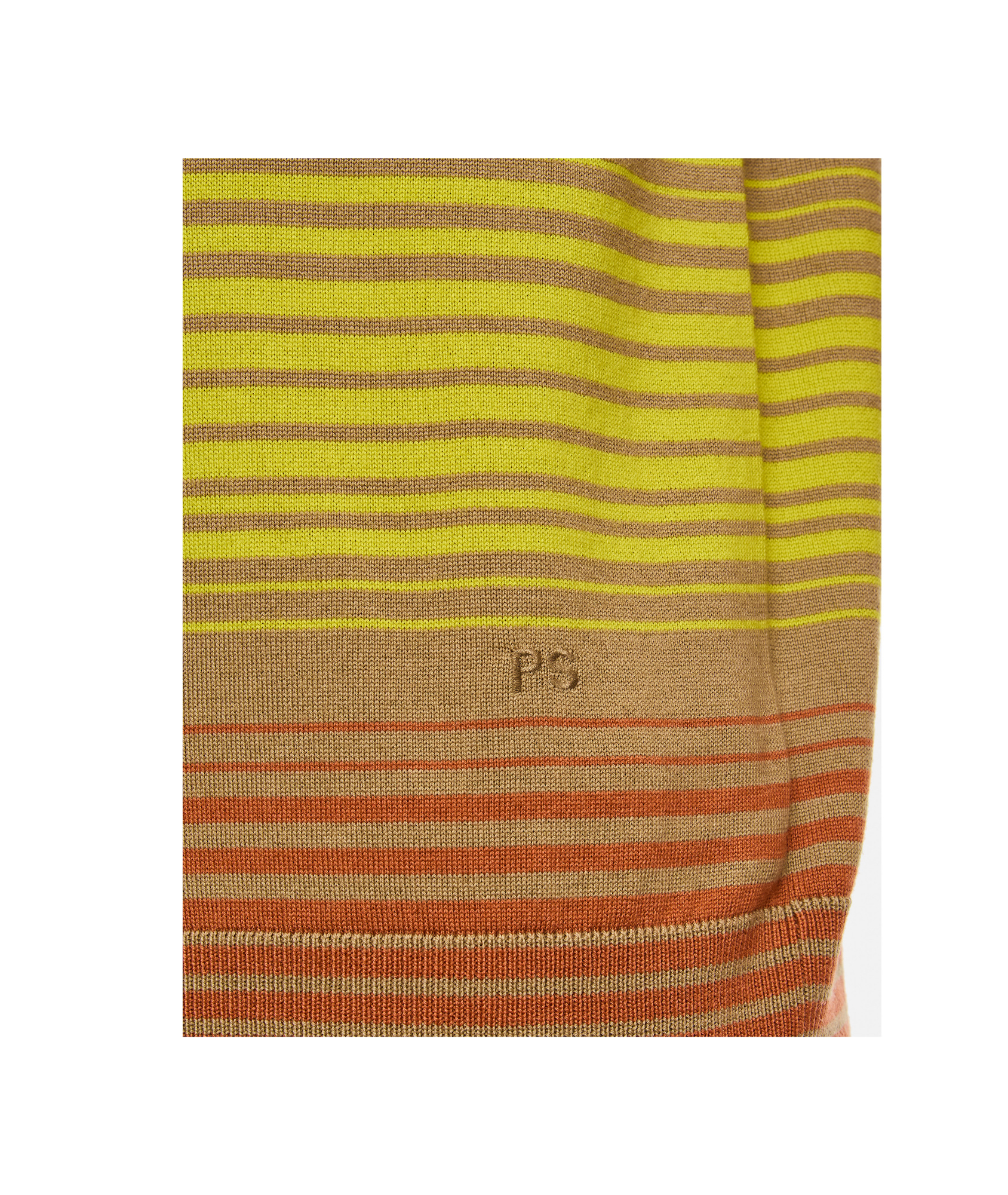 PAUL SMITH STRIPED MERINO WOOL POLO SHIRT