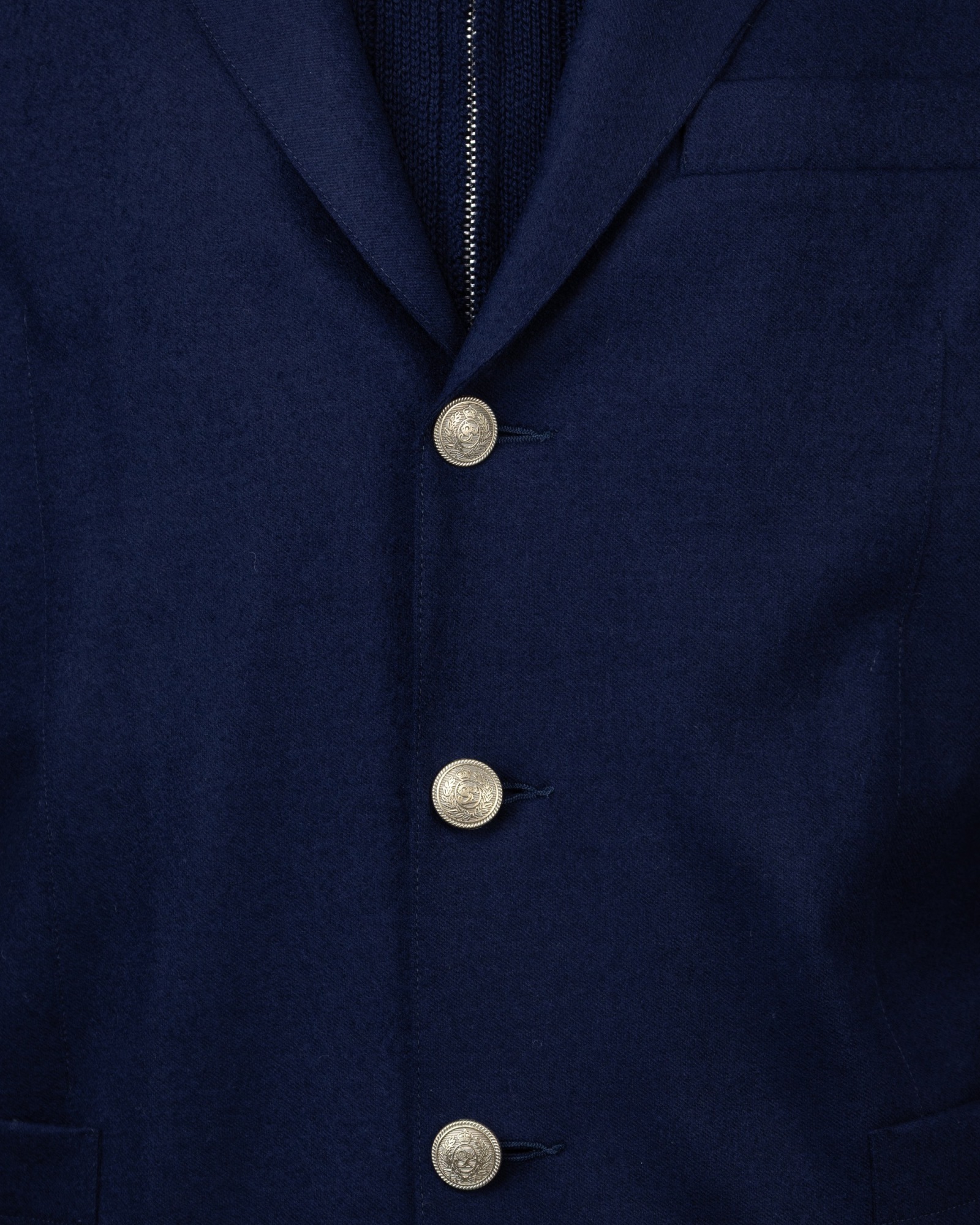 Eleventy Blue Jacket With Bib Detail In Blue