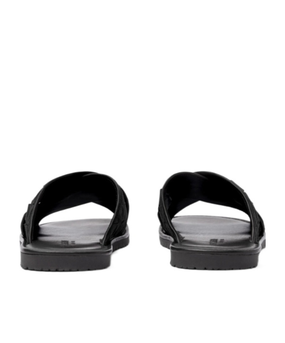 Scarosso Ettore Woven Sandals In Black