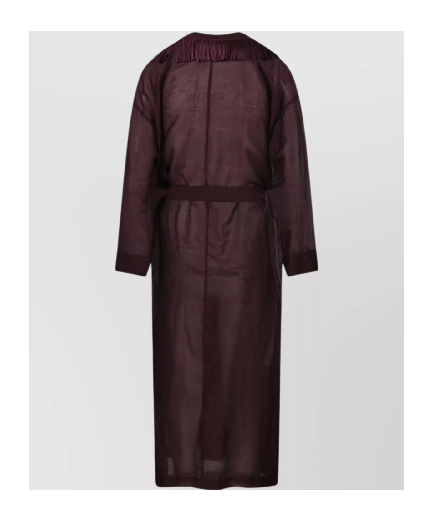 FORTE FORTE FRINGED-DETAILING COAT