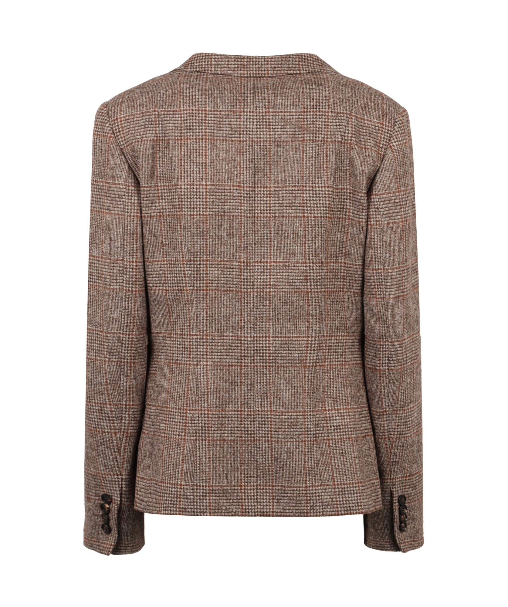Kiton Prince Of Wales Checked Jacket In Brown