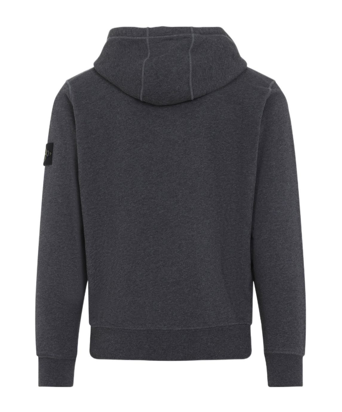Stone Island Hooded Zipper Sweatshirt In Gray