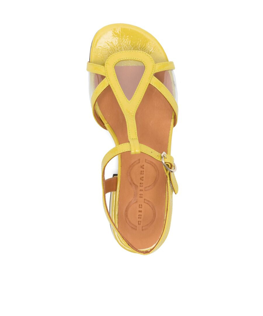 Shop Chie Mihara Flat Sandals In Yellow