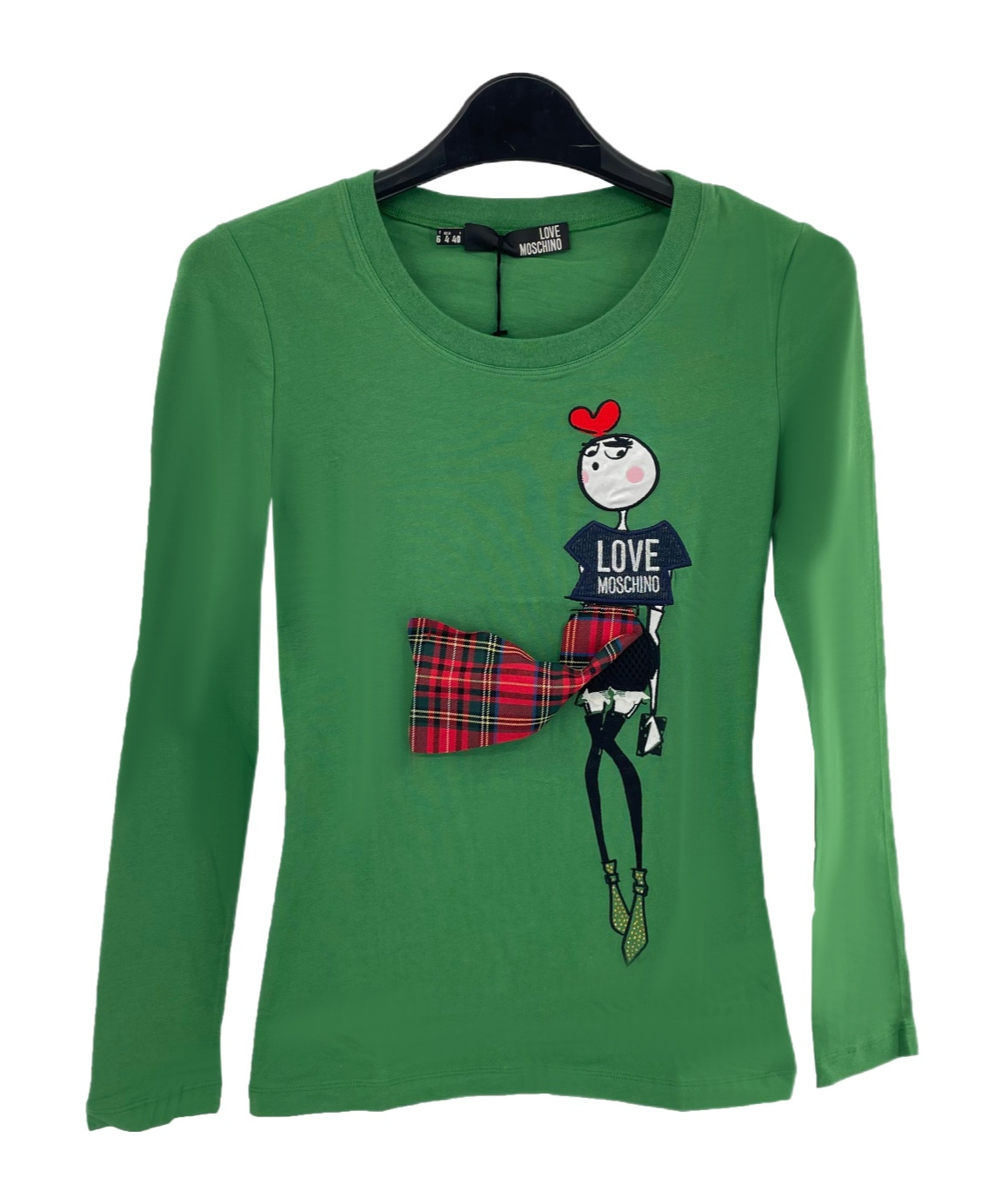 MOSCHINO ROUND COLLAR AND LONG-SLEEVED T-SHIRT