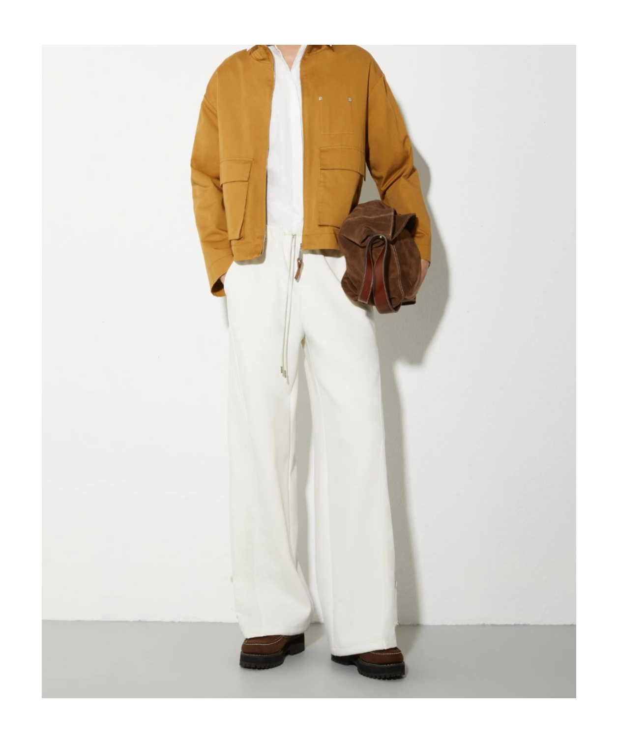 Maxco. Cotton-blend And Nylon Joggers In White