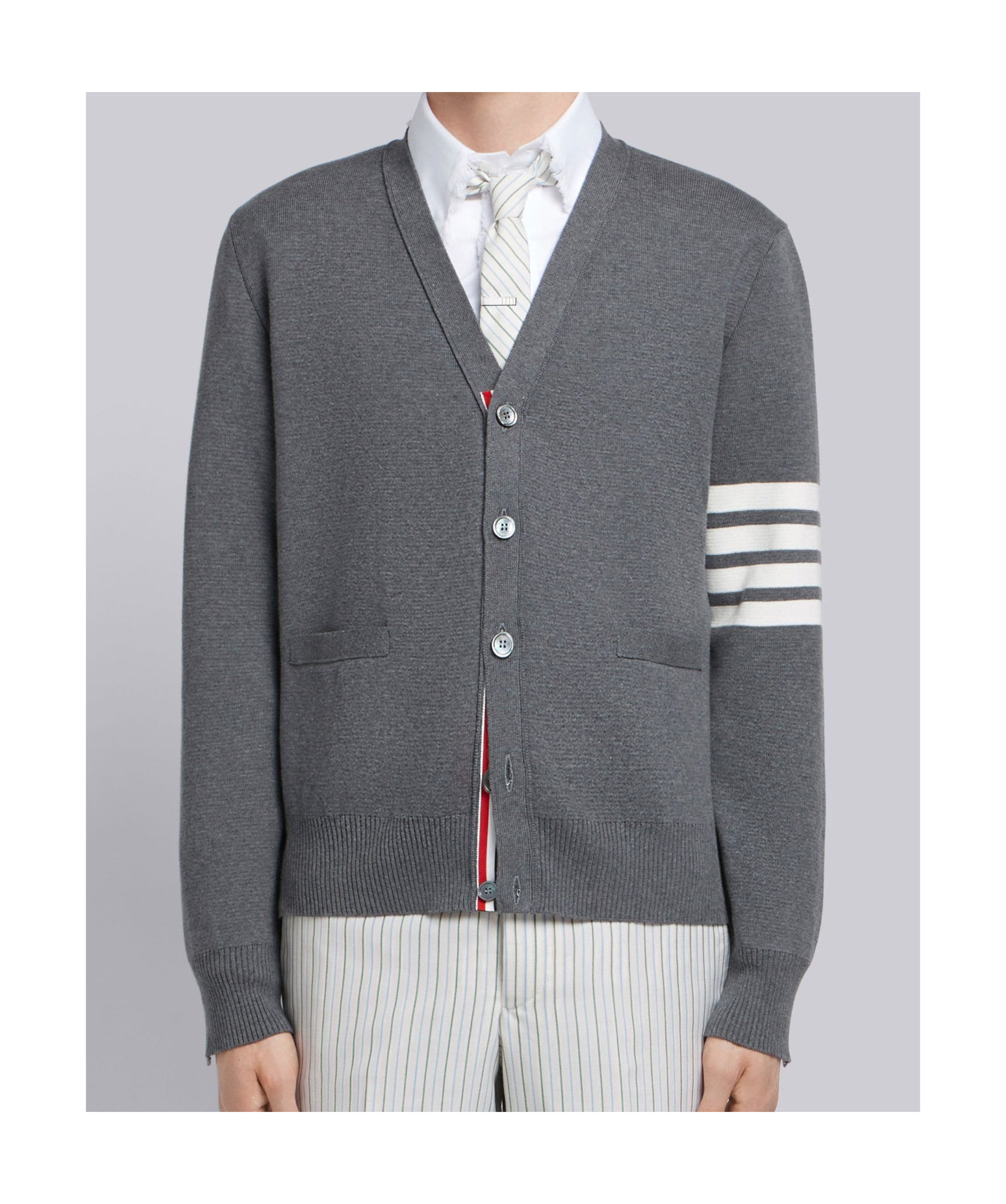 Thom Browne 4-bar Milano Stitch Cardigan In Black