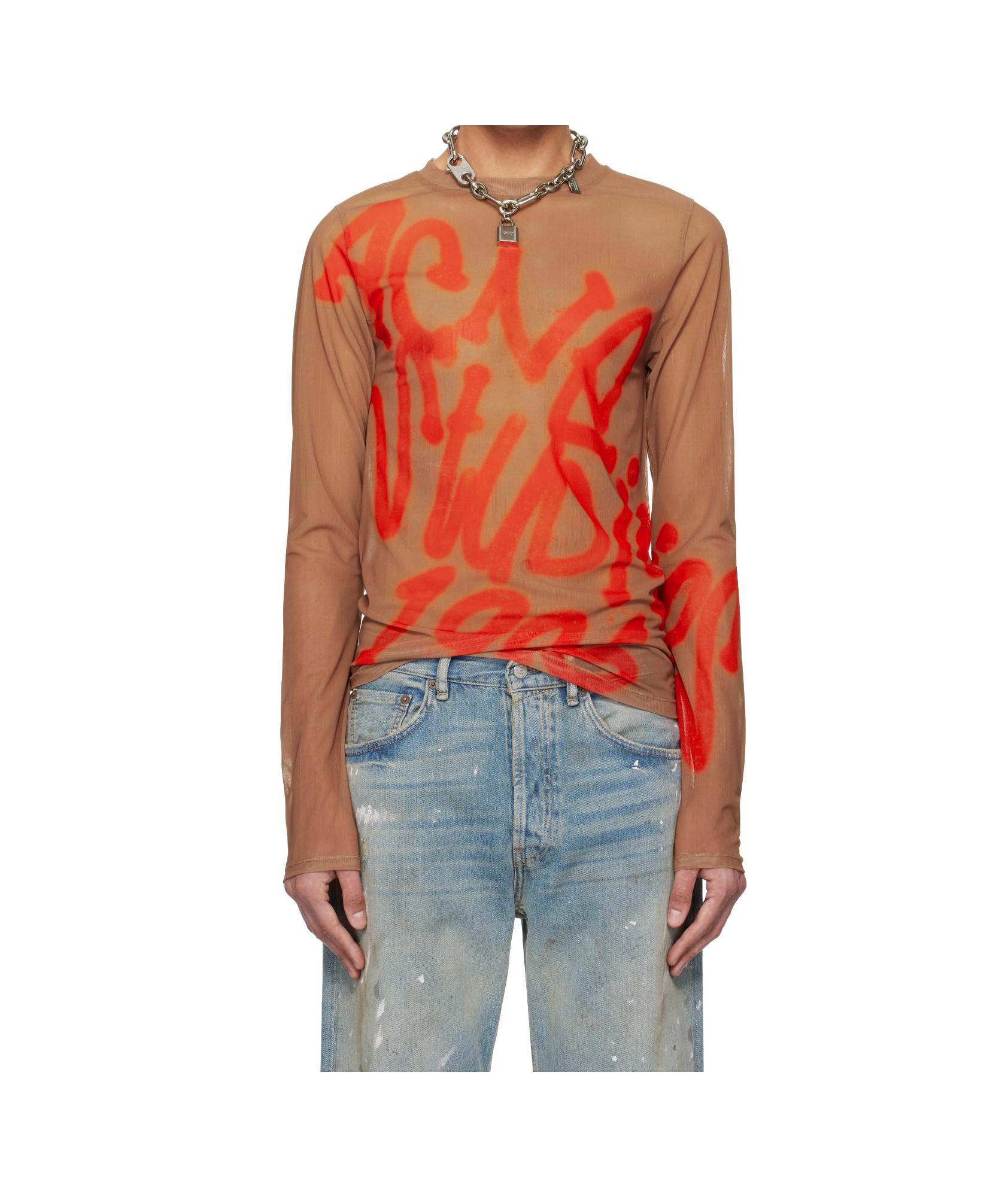 Acne Studios Logo-print T-shirt In Multicolor