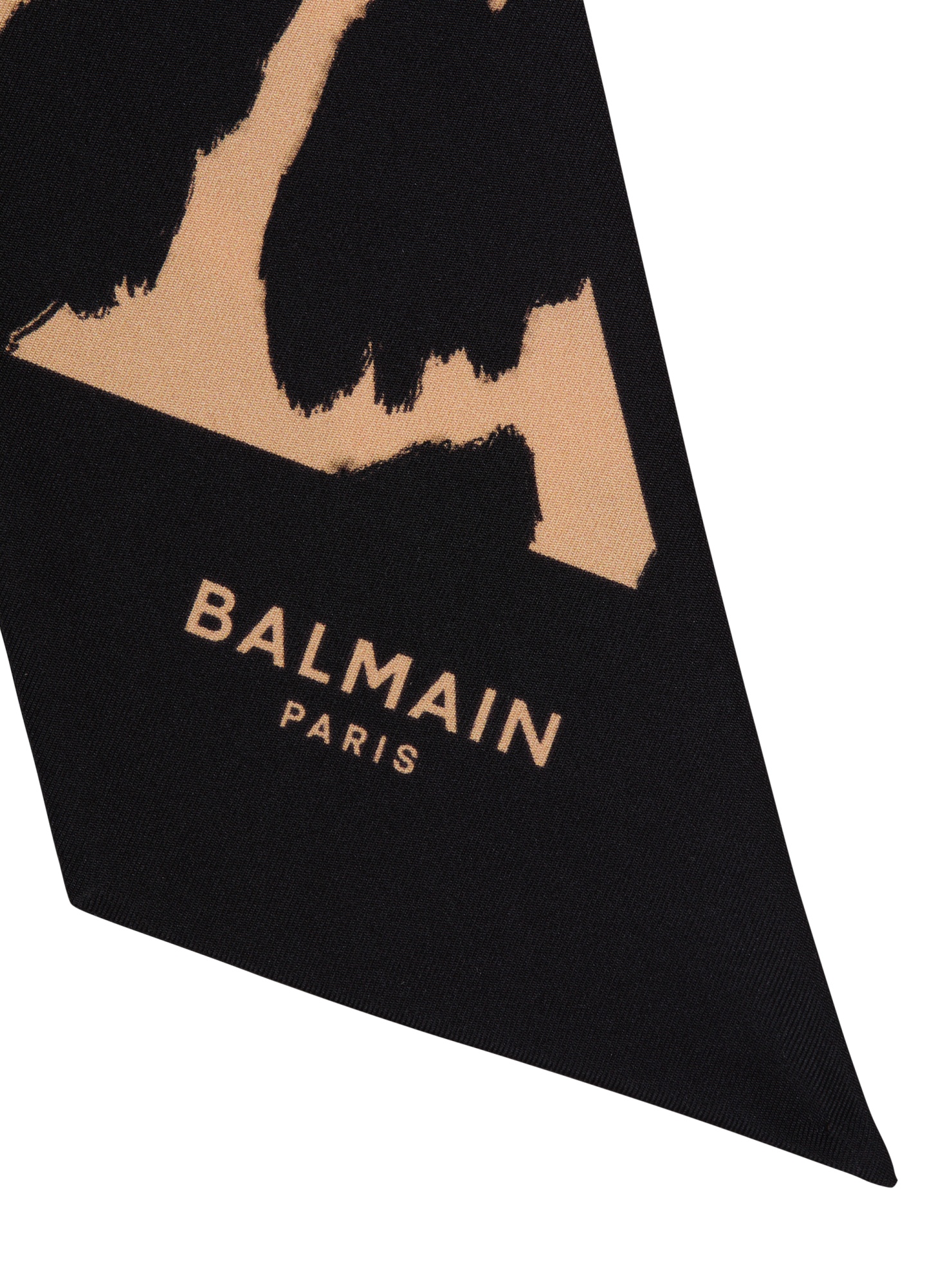 Balmain Leopard Print Silk Bandana