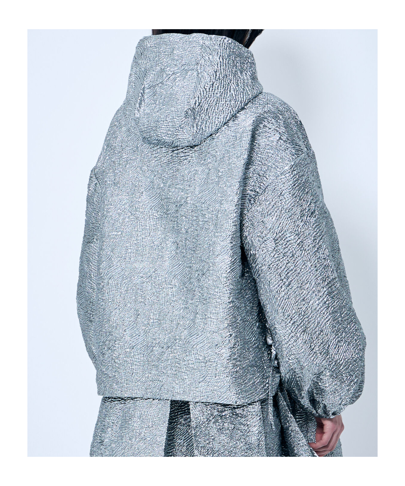 Cecilie Bahnsen Hooded Jacket In Gray