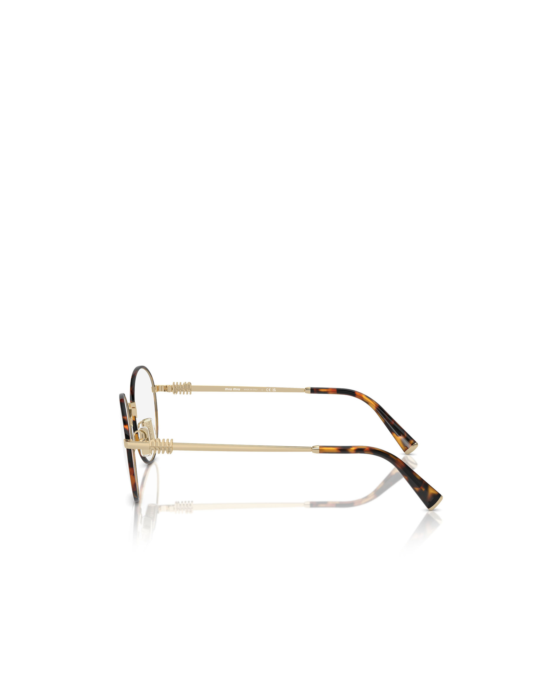 Miu Miu Logo Flat Mirror In Brown