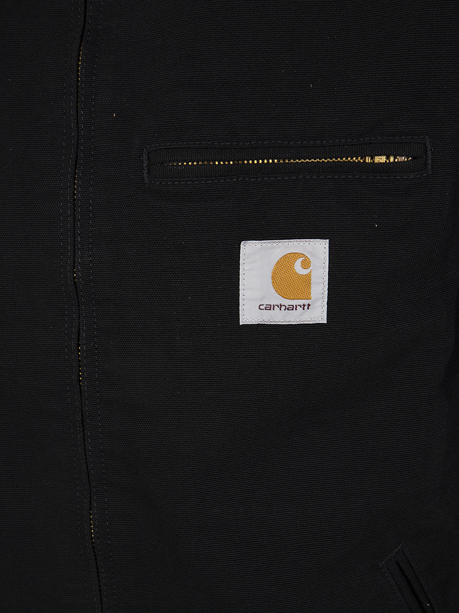 Carhartt Structured Collared Front Pocket Long Sleeve Jacket In Black