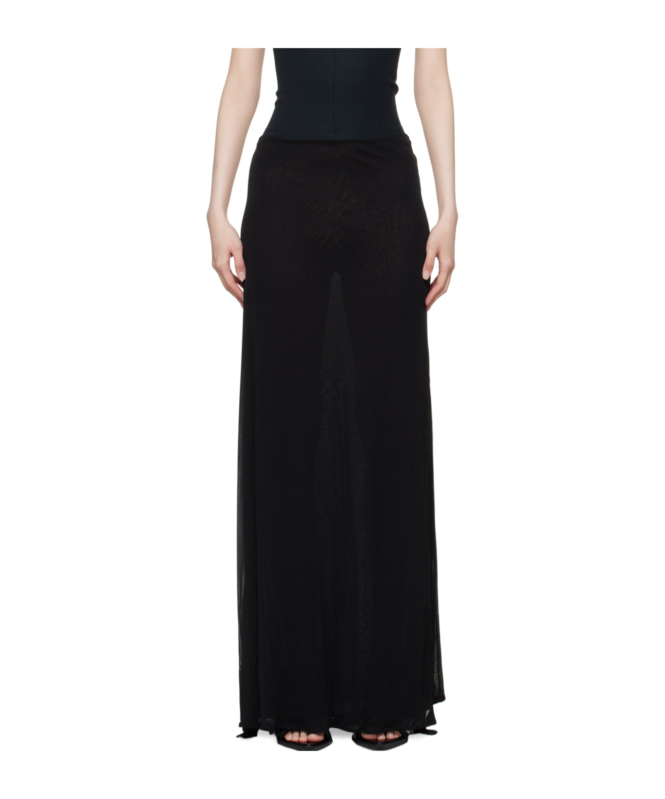 Shop Ann Demeulemeester Tana Split Skirt In Black