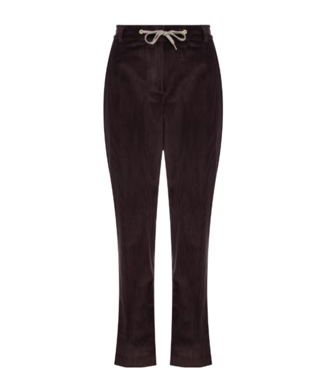 Eleventy Belt Loop Casual Pants In Burgundy